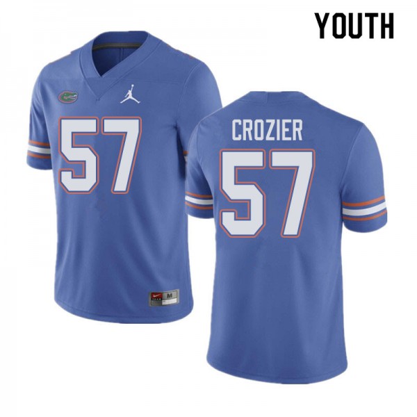 Jordan Brand Youth #57 Coleman Crozier Florida Gators College Football Jerseys Blue